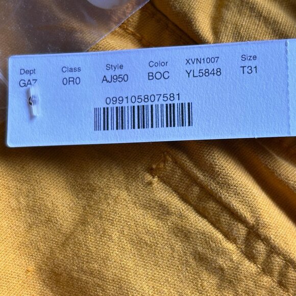 NWT J.CREW Tall Slim Wide Leg Yellow Bronzed Ochre Cropped Pants Size 31T - Picture 12 of 14